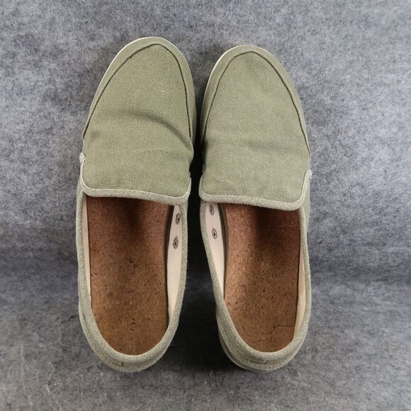 Crown Vintage Shoe Mens 12 Slip On Sneaker Casual Lifestyle Comfort Green Canvas main image 10
